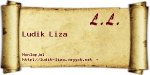 Ludik Liza névjegykártya
